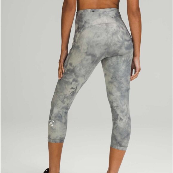 Lululemon Seawheeze Swift Speed High-Rise Crop 21" Elation Foil Diamond Dye Gunm - Picture 2 of 13